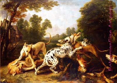 Frans Snyders, Dogs Fighting in a Wooded Clearing Fine Art Reproduction Oil Painting