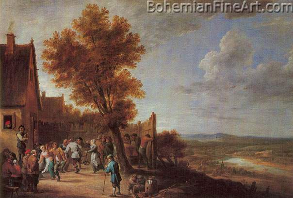 David Teniers the Younger, Peasants Dancing Fine Art Reproduction Oil Painting