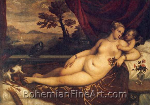  Titian, Venus and Cupid Fine Art Reproduction Oil Painting