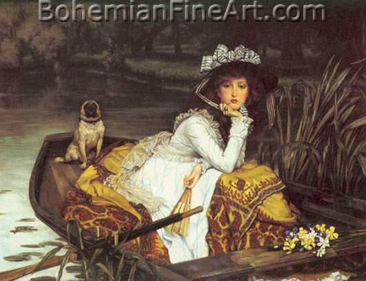 James Tissot, Jeune Femme en Bateau Fine Art Reproduction Oil Painting