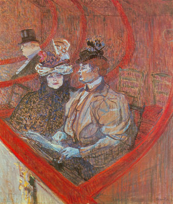 Henri Toulouse-Lautrec, A Box at the Theatre Fine Art Reproduction Oil Painting