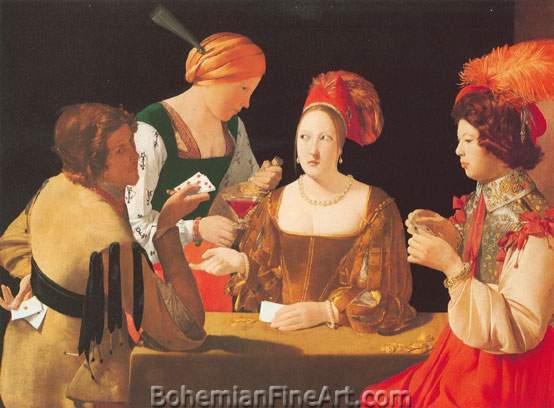 Georges De La Tour, The Cheat with the Ace of Diamonds Fine Art Reproduction Oil Painting