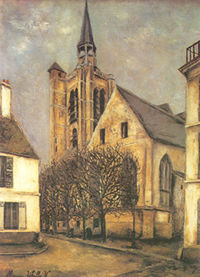 Maurice Utrillo, Church at Fere-en-Tardenois Fine Art Reproduction Oil Painting