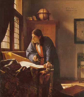 Johannes Vermeer, The Geographer Fine Art Reproduction Oil Painting