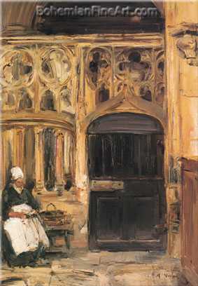 Antoine Vollon, Interior of the Cathedral of Dieppe Fine Art Reproduction Oil Painting