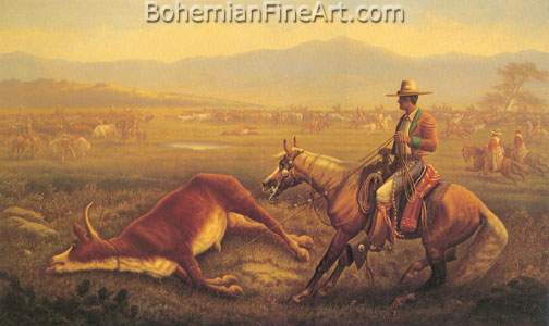 James Walker, Vaqueros at the Round-up Fine Art Reproduction Oil Painting