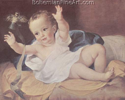 George Frederick Watts, Gerald Hamilton as an Infant Fine Art Reproduction Oil Painting