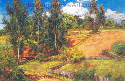 William Wendt, Summer Hillside Fine Art Reproduction Oil Painting