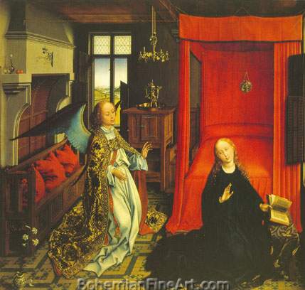 Roger van der Weyden, The Annunciation Fine Art Reproduction Oil Painting