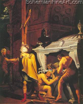 Joseph Wright of Derby, Miravan Breaking Open the Tomb of his Ancestors Fine Art Reproduction Oil Painting