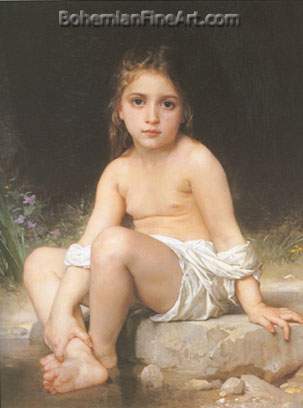 Adolphe-William Bouguereau, Child at Bath Fine Art Reproduction Oil Painting