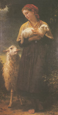 Adolphe-William Bouguereau, The Shepherdess Fine Art Reproduction Oil Painting
