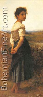 Adolphe-William Bouguereau, The Young Shepherdess Fine Art Reproduction Oil Painting