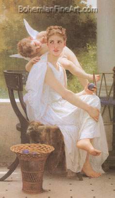 Adolphe-William Bouguereau, Work Interrupted Fine Art Reproduction Oil Painting