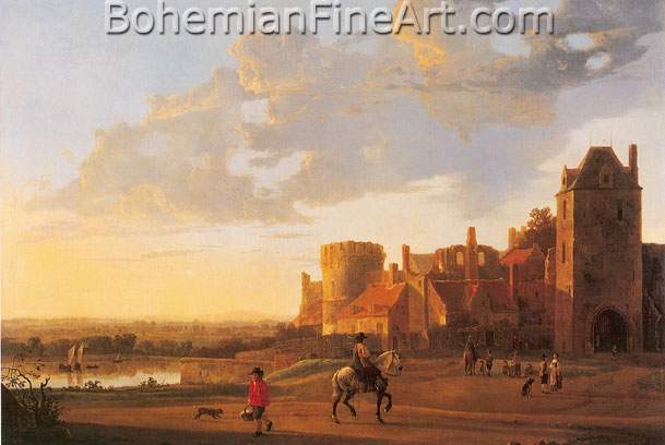 Aelbert Cuyp, Landscape with a View of the Valkhof+ Nijmegen Fine Art Reproduction Oil Painting