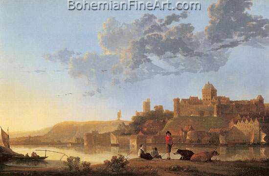 Aelbert Cuyp, The Valkhof at Nijmegen Fine Art Reproduction Oil Painting