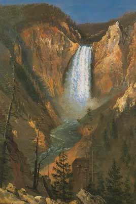 Albert Bierstadt, Lower Yellowstone Falls Fine Art Reproduction Oil Painting
