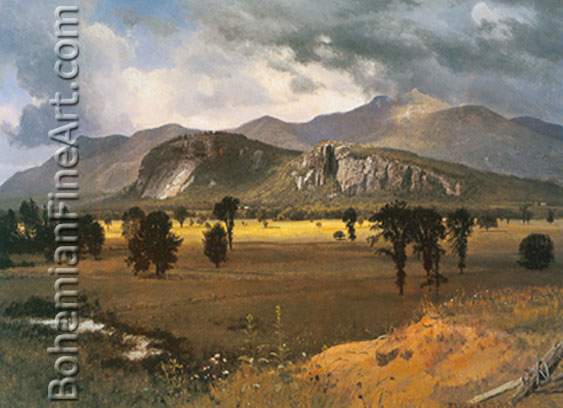Albert Bierstadt, Moat Mountain+ Intervale New Hampshire Fine Art Reproduction Oil Painting