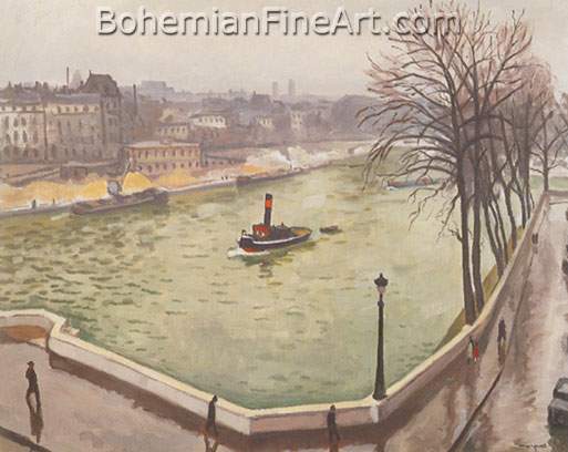 Albert Marquet, La Seine a Paris Fine Art Reproduction Oil Painting