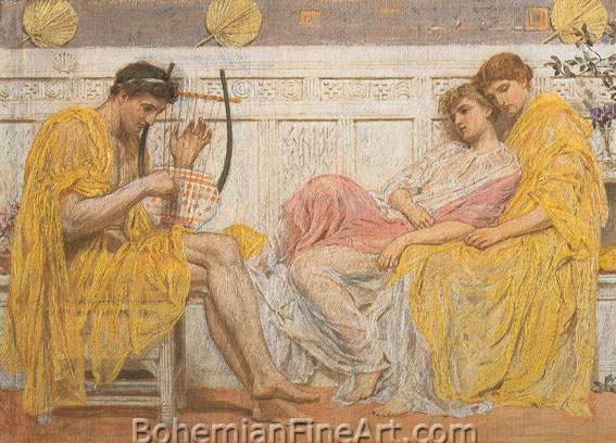 Albert Moore, A Musician Fine Art Reproduction Oil Painting