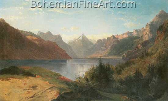 Alexandre Calame, Four Cantons Lake Fine Art Reproduction Oil Painting
