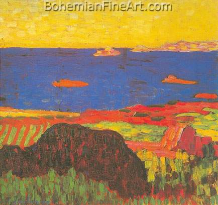 Alexei von Jawlensky, Mediterrean Coast Fine Art Reproduction Oil Painting