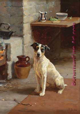 Alfred Duke, Waiting+ but Warm Fine Art Reproduction Oil Painting