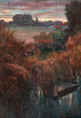 Alfred Juergens, Sunset Fine Art Reproduction Oil Painting