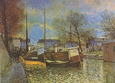 Alfred Sisley, Saint Martin Canal in Paris Fine Art Reproduction Oil Painting