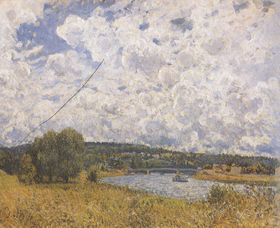 Alfred Sisley, The Seine at Suresnes Fine Art Reproduction Oil Painting