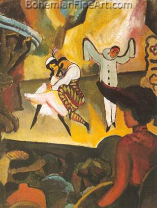 August Macke, Russian Ballet Fine Art Reproduction Oil Painting