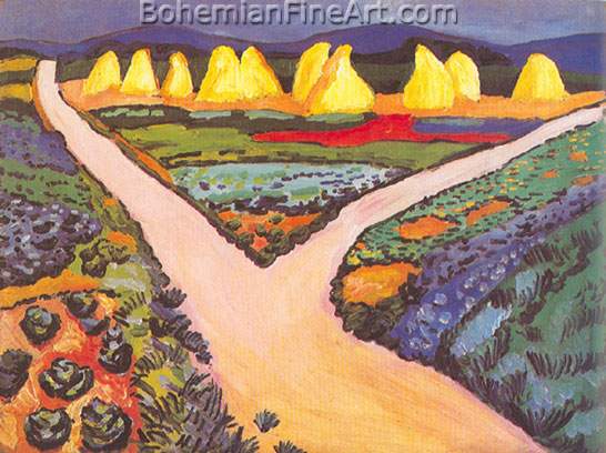 August Macke, Vegetable Fields Fine Art Reproduction Oil Painting