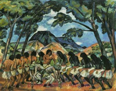 B.J.O. Nordfeldt, Antelope Dance Fine Art Reproduction Oil Painting