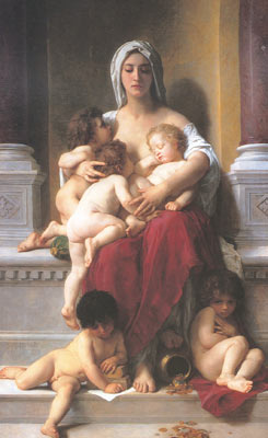 Adolphe-William Bouguereau, Charity Fine Art Reproduction Oil Painting