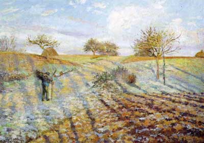 Camille Pissarro, Hoar Frost Fine Art Reproduction Oil Painting