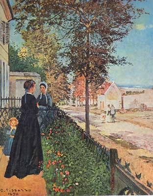 Camille Pissarro, Louveciennes+ The Road to Versialles Fine Art Reproduction Oil Painting