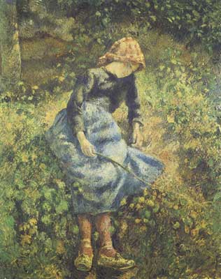 Camille Pissarro, The Shepherdess Fine Art Reproduction Oil Painting