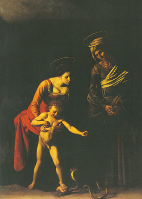 Michelangelo Caravaggio, Madonna dei Palafrenieri Fine Art Reproduction Oil Painting