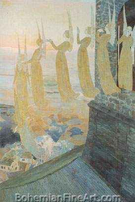 Carlos Shwabe, Les Cloches du Soir Fine Art Reproduction Oil Painting