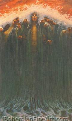 Carlos Shwabe, The Wave Fine Art Reproduction Oil Painting