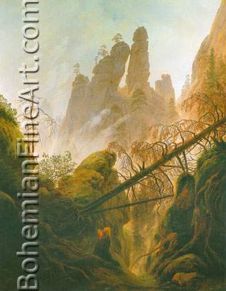 Caspar David Friedrich, Rocky Ravine Fine Art Reproduction Oil Painting