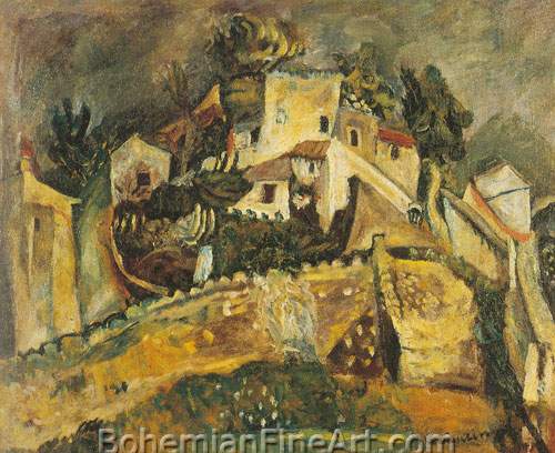 Chaim Soutine, Landscape at Cagnes Fine Art Reproduction Oil Painting
