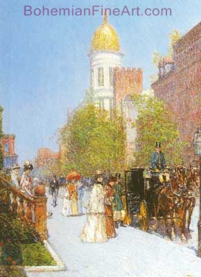 Childe Hassam, A Spring Morning Fine Art Reproduction Oil Painting