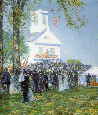 Childe Hassam, Country Fair+ New England Fine Art Reproduction Oil Painting