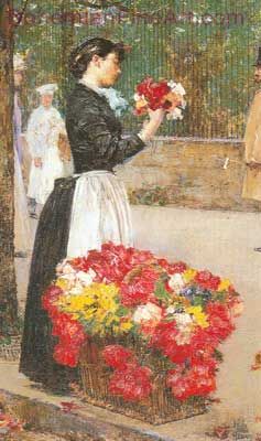 Childe Hassam, Flower Girl Fine Art Reproduction Oil Painting