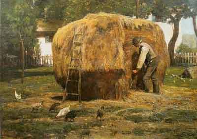 Childe Hassam, The Barnyard Fine Art Reproduction Oil Painting