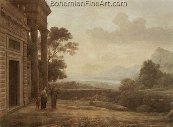 Claude Gellee Lorrain, Abraham's Expulsion of Hagar and Ishmael Fine Art Reproduction Oil Painting