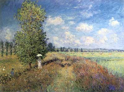 Claude Monet, Summer+ Field of Poppies Fine Art Reproduction Oil Painting
