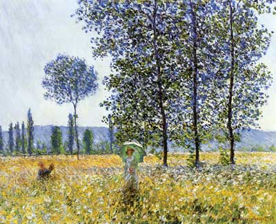 Claude Monet, Sunlight Effect under the Poplars Fine Art Reproduction Oil Painting