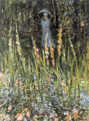 Claude Monet, The Garden+ Gladioli Fine Art Reproduction Oil Painting